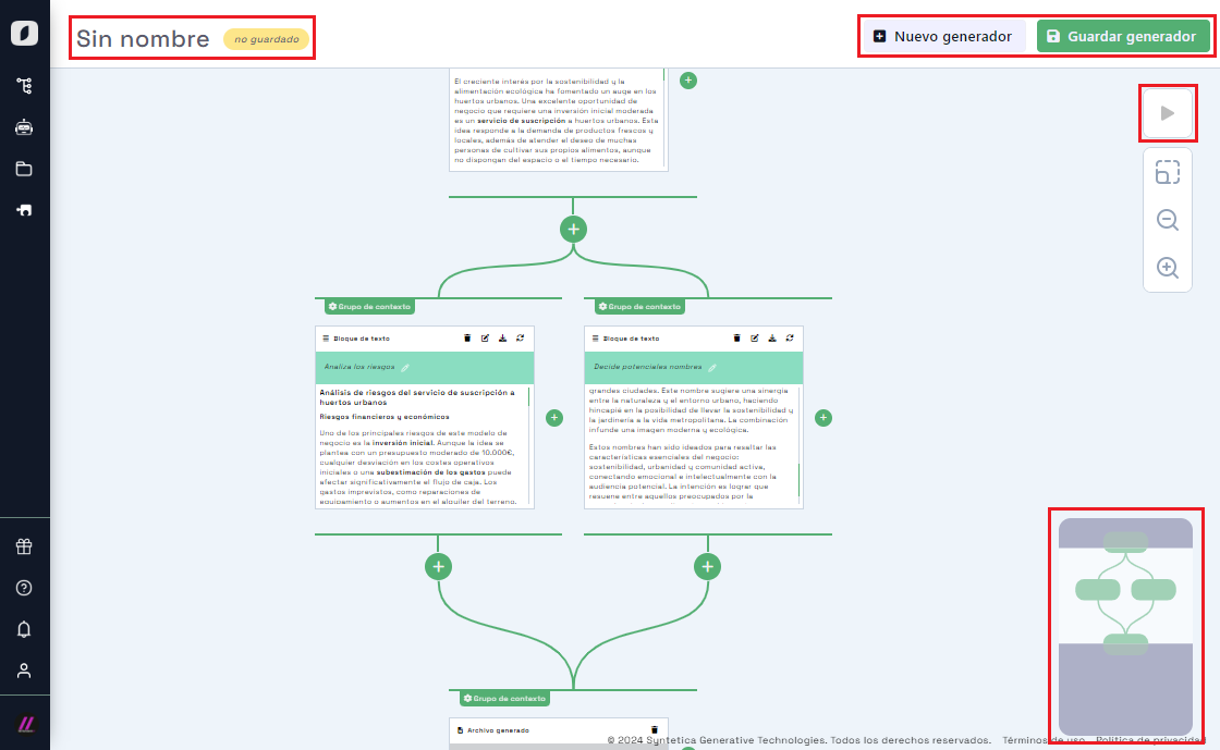 Generation Tool Workspace